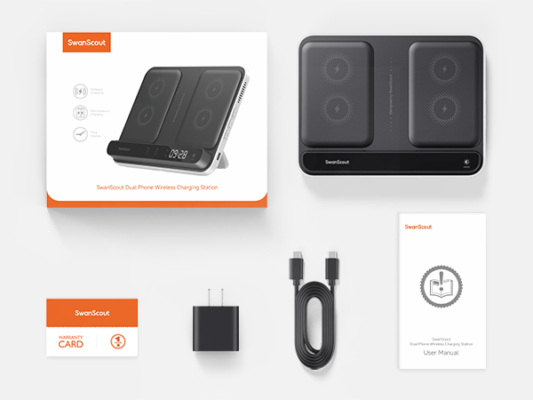dual iphone charging station
