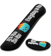 Dapesuom Enlarge Keyboard Wrist Rest, Memory Foam Wrist Cushion for Desk Mats Support, Typing Pai...