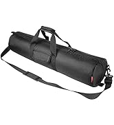 HEMMOTOP Tripod Case, 31.5x7x7 in Heavy Duty Tripod Bag with Shoulder Straps and Handles, All Sid...
