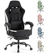 Sweetcrispy Computer Gaming Chair - Ergonomic Desk Chair with Footrest and Lumbar Support, High B...