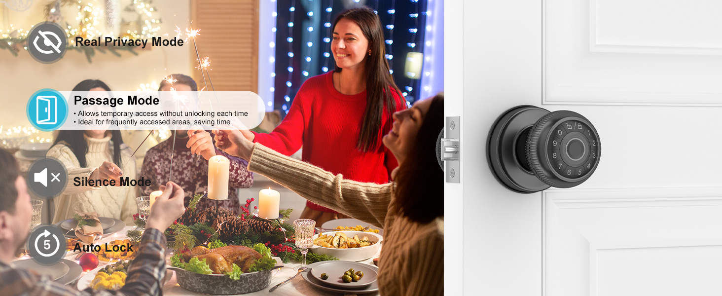 Smart bedroom door knob