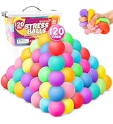 VISCOO 120 Pack Stress Balls, Slow Rising Stress Balls for Kids Adults, Stretchy Fidget Ball for ...