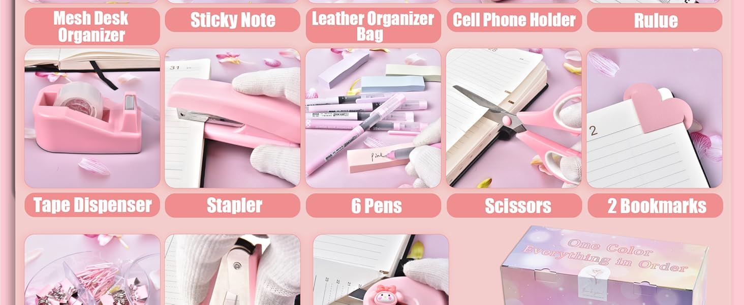 Pink Desk Organizers