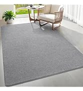 Woottpe 4x6 Feet Area Rugs for Living Room Bedroom,Grey Thickened Memory Foam Rug,Low Pile Minima...