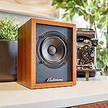 Electrohome Huntley Powered Bookshelf Speakers with Built-in Amplifier and 3" Drivers for Turntable