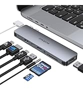 MacBook Adapter USB C Hub MacBook Pro/Air 2023 2022 2021 8-in-2 Type C Mac Dongle Multiport M1 M2...