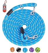 Long Dog Leash for Dog Training 16FT/30FT/50FT/100FT, Reflective Threads Rope Check Cord Dog Leas...