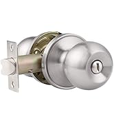 Probrico(1 Pack)Bed/Bath Room Round Door Knob,Privacy Function for Bathroom/Bedroom,Interior Door...