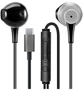 MAS CARNEY TH4 Wired USB Type C Headphones, USB C Earbuds, Earphones with Microphone for Samsung ...