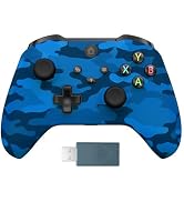 Kamylorus Wireless Controller for X-BOX One/PC, 2.4G Plug and Play Gaming Controller with Hall Ef...