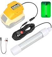 Krythonix Underwater Green Fishing Light Compatible with Dewalt 20V Battery,Fishing Lights LED Un...