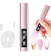 Makartt Handheld UV Nail Lamp with Painless Mode: Portable 800mAh Flash Cure Lamp for Fast Curing...