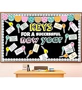 This is Your Year Bulletin Board Decorations Set Colorful Keys Paper Cutouts Inspirational New Ye...
