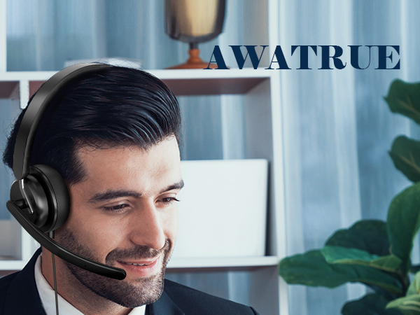 call center headset with microphone noise cancelling office headset with mic work wired usb headset