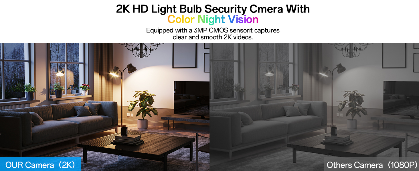 lightbulb security camera outdoor