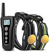 Bousnic Dog Training Collar 2 Dogs Upgraded 1000ft Remote Rechargeable Waterproof Electric Shock ...