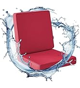 IPYNBAP Outdoor Chair Cushion Set 24 x 24 x 4 Inch, Waterproof &amp; Fade Resistant Patio Furniture C...