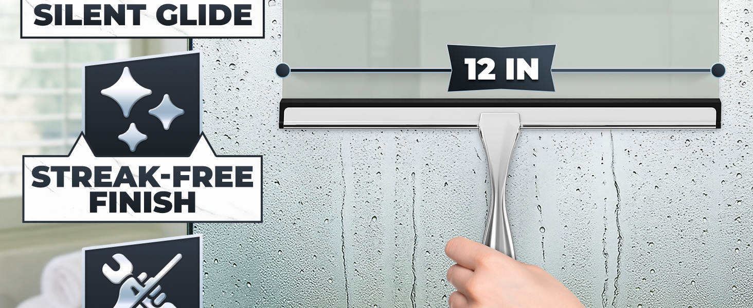 shower door squeegee with hook window cleaner squeegee glass cleaner tool stainless steel squeegee
