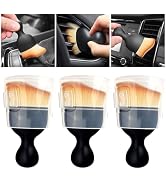 QUAAM 3PCS Car Interior Cleaning Tool, Car Cleaning Brush Interior Dust Collectors,Car Interior C...