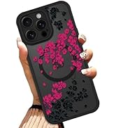 OOK Case for iPhone 14 Pro Max 6.7 Inch (Compatible with MagSafe) Floral Flowers Design Transluce...