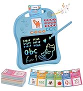 Kids Educational Learning Toys with Math Games,Talking Flash Cards and Writing Drawing Tablet, Sp...