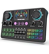 Supaumixers S50 Gaming Audio Mixer,3000mAh Audio Interface with Pro-preamp Guitar Instrument Inte...