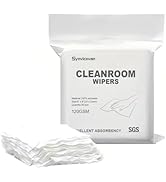 Synvicovan Cleanroom Wipers 9"x9"(50 Pcs, 100% Polyester, Class 100, 120GSM) Double Knit 100% Lin...