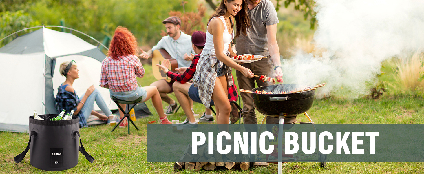 Foldable Bucket 20L for Camping