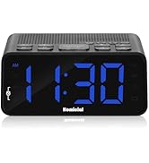 Homicial Digital Alarm Clock Radio with AM/FM Radio, Multi-Colors 1.4” LED Digits, Preset, Sleep ...