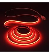 Aclorol COB LED Strip Light 5V USB Powered COB Led Light Red 3.28FT 320Leds CRI85+ Flexible Led L...