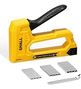 SHALL Light Duty Staple Gun for Wood - Yellow Upholstery Staple Gun with 1600pcs JT21 Staples 1/4...