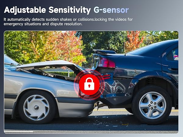 Adjustable Sensitivity G-sensor dashcam
