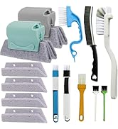 14Pcs Window Track Cleaning Tools, Deep Clean Groove Gap cleaning brush Kit for Window/Door Track...