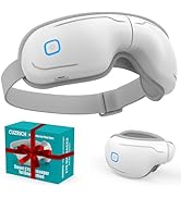 CUZRICH Eye Massager with Heat and Compression - Classic White Heated Eye Mask with Vibration, Bl...