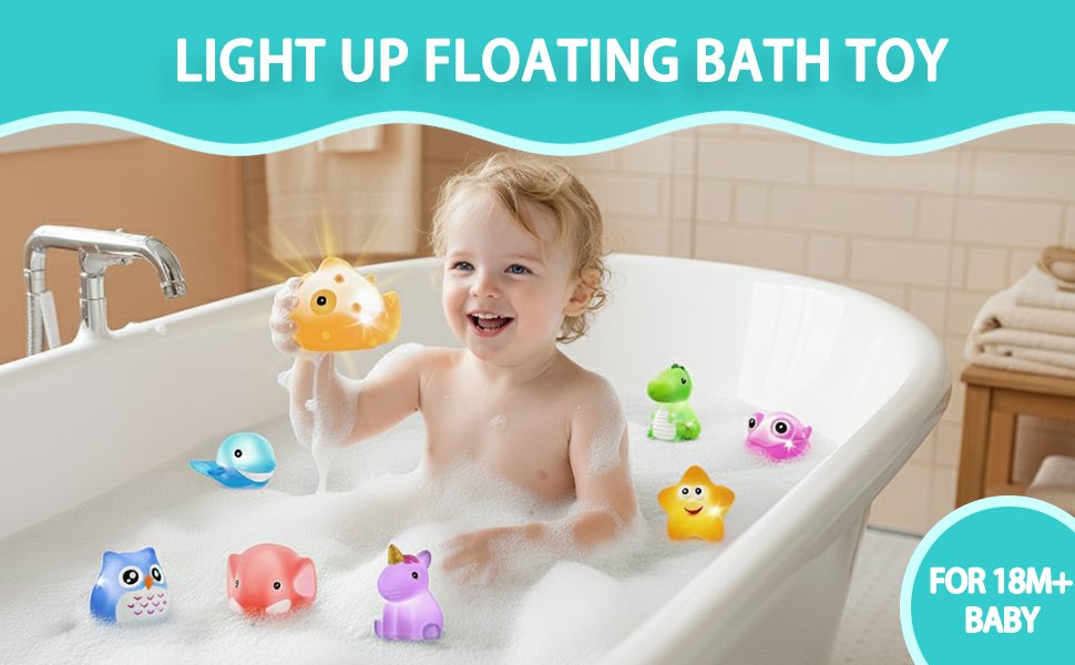 Light Up Floating Rubber Animal Toys