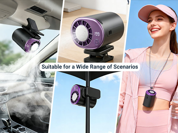 2026 Mini Portable Car Clip on Air Conditioner Fan