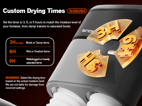 Snowpea shoe dryer with timer - mb