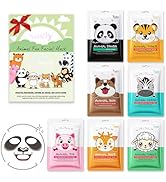 Kaely 7 Pack Kids Face Mask Spa, Animal Face Masks for Kids Teens Women Skincare, Animal Characte...