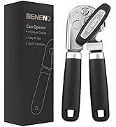 Can Opener Manual, Can Opener with Magnet, Hand Can Opener with Sharp Blade Smooth Edge, Handheld...