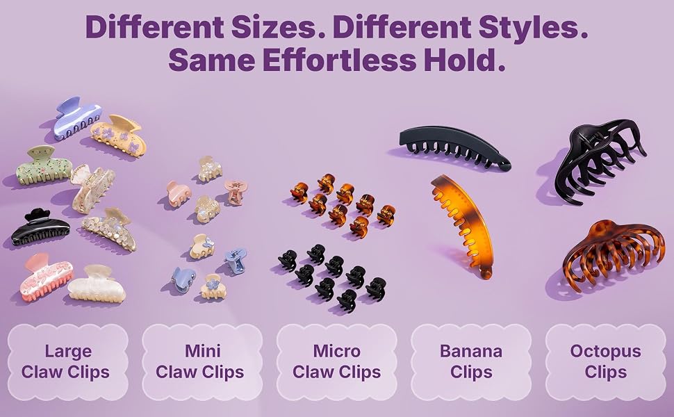 Goody hair clips comes in different sizes, styles with effortles hold.