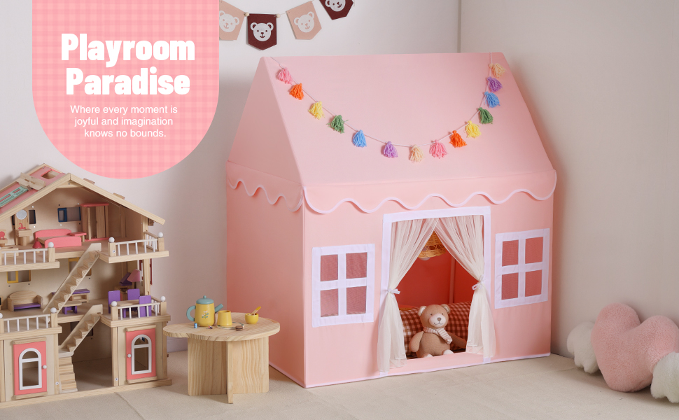 pink play tent
