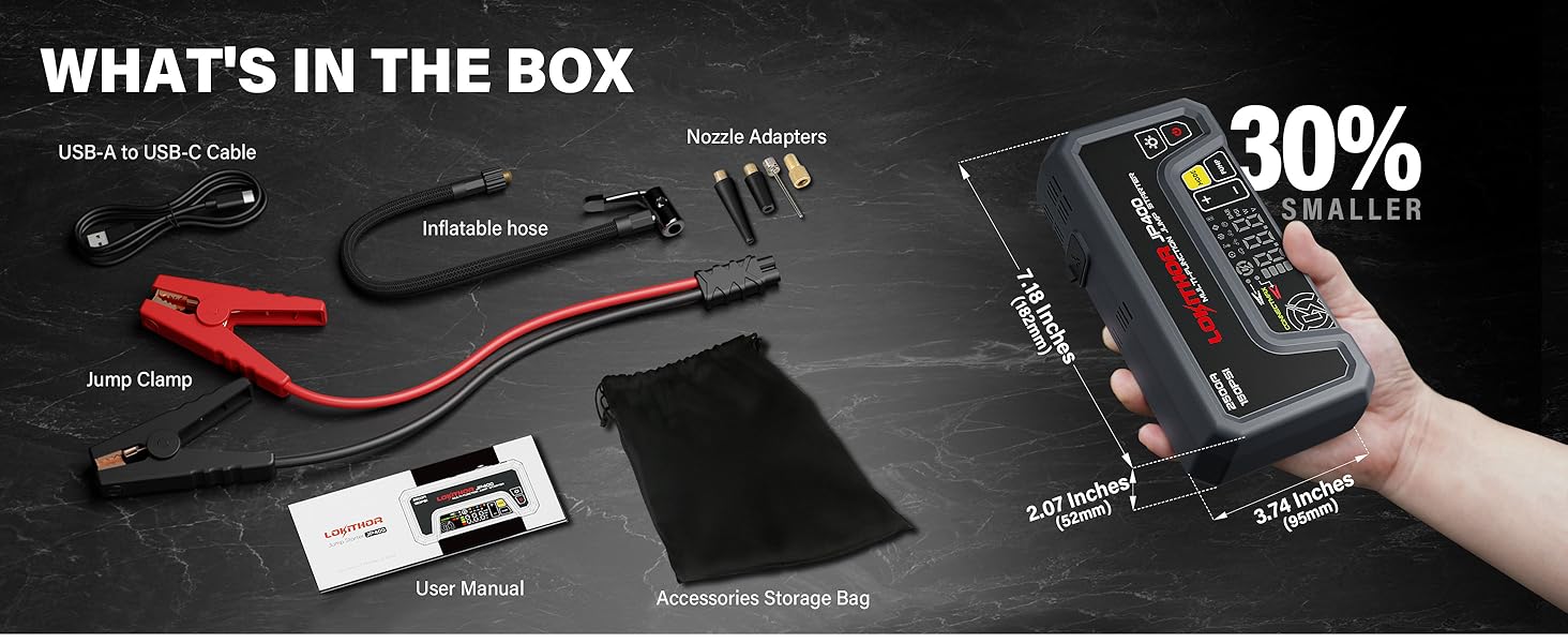 jump starter with tire inflator