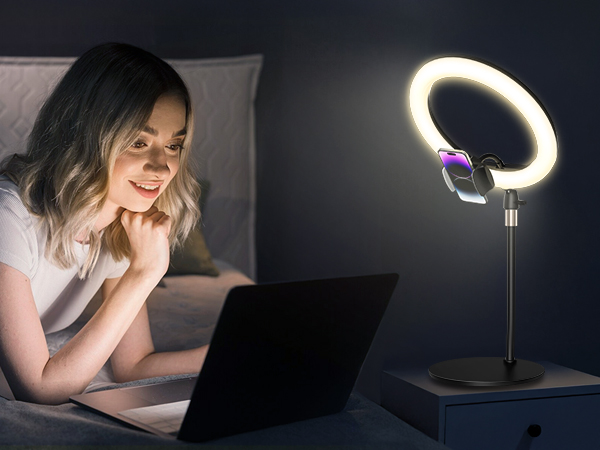 phone stand with light