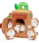 JoyCat Baby Toys 6-12 Months - Soft Baby Treehouse with 5 Sensory Squirrels - Rattle, Crinkle Pap...