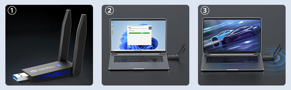 1300Mbps Wireless WiFi Adapter