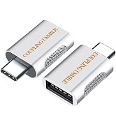 COUPLING USMILE USB C to USB Adapter [2 Pack],USB C to A Adapter | Type C to USB|10Gbps High-Spee...