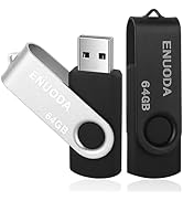 ENUODA 64GB USB Flash Drive 2 Pack 64GB Thumb Drives Swivel Design USB 2.0 Memory Stick Jump Driv...