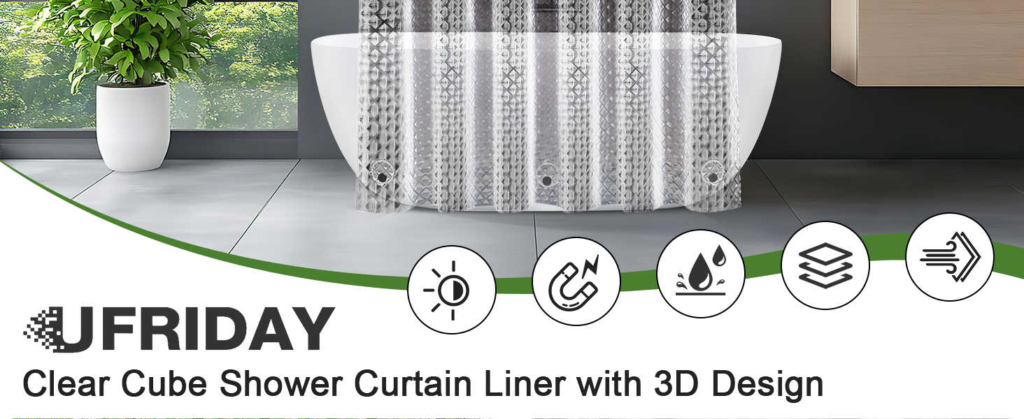 clear shower curtain liner