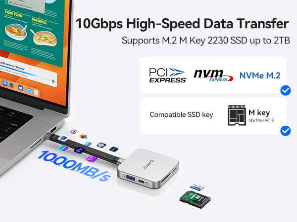 M.2 magnetic usb c hub