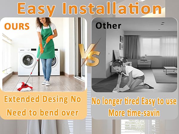 Mop Replace Heads Mop Handle and Mop Base Replacement for O Cedar EasyWring 1-Tank Spin Mop System